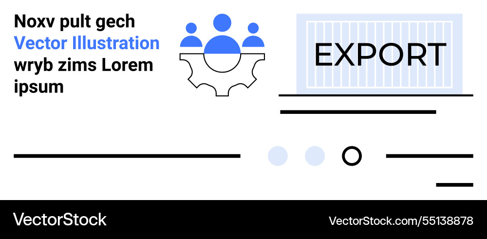 Logistic processes and team collaboration Logistic processes and team collaboration vector image
