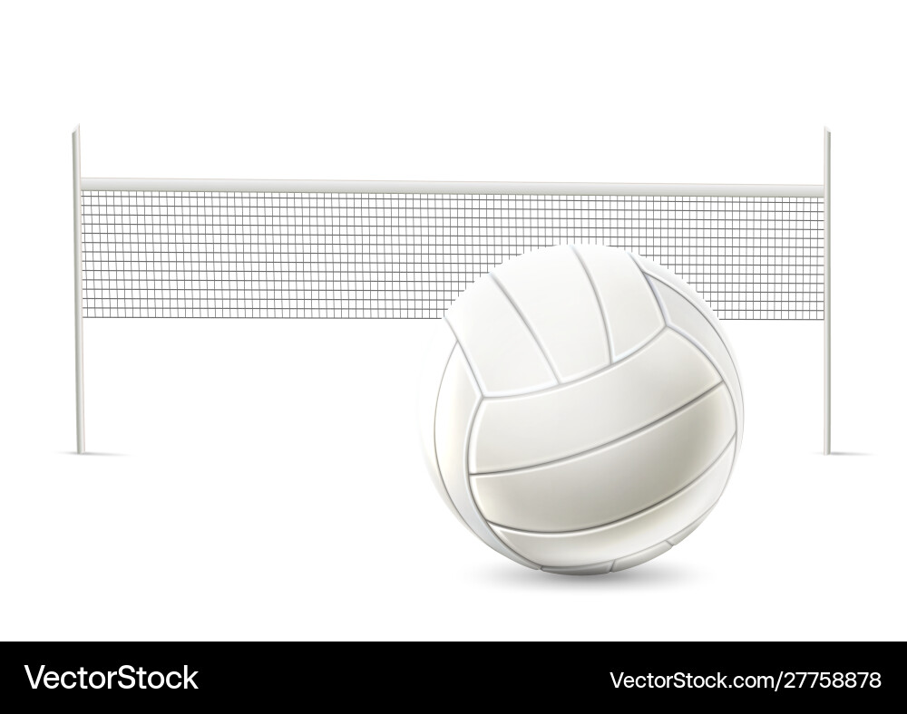 Realistische Beachvolley net weiß mockup Realistische Beachvolley net weiß mockup vektorbild