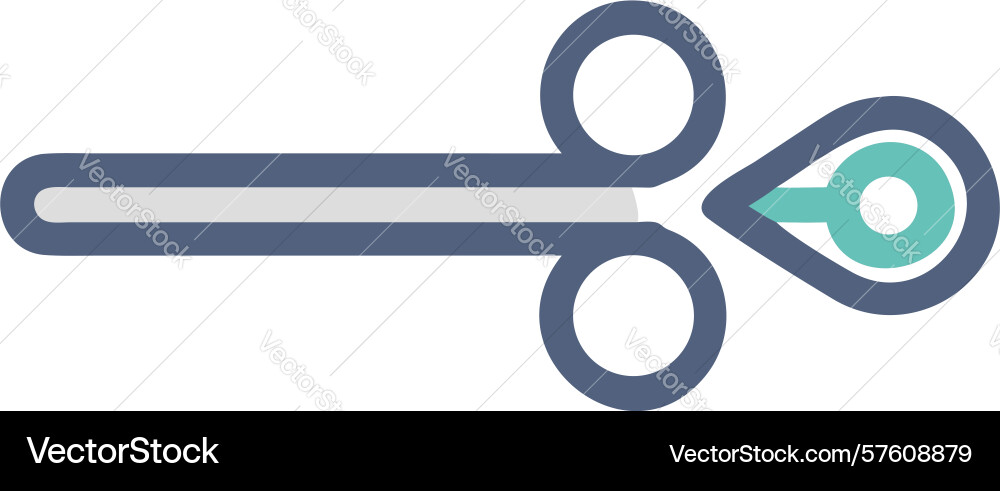 Abstract scissors icon with streamlined single Vector Image