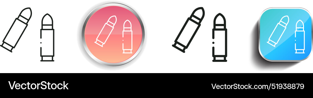 Bullets icon thin linear regular and button style Vector Image