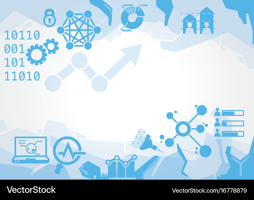 Data Analytics & Mining Background vector image