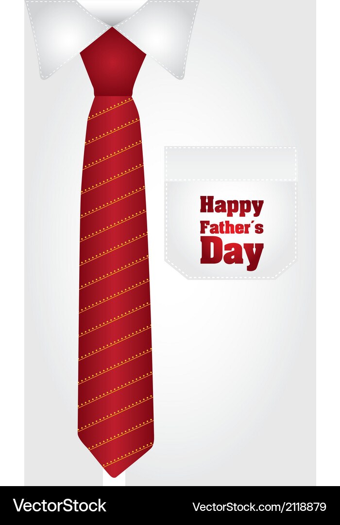 Formal Business Shirt with Red Tie Vector Image