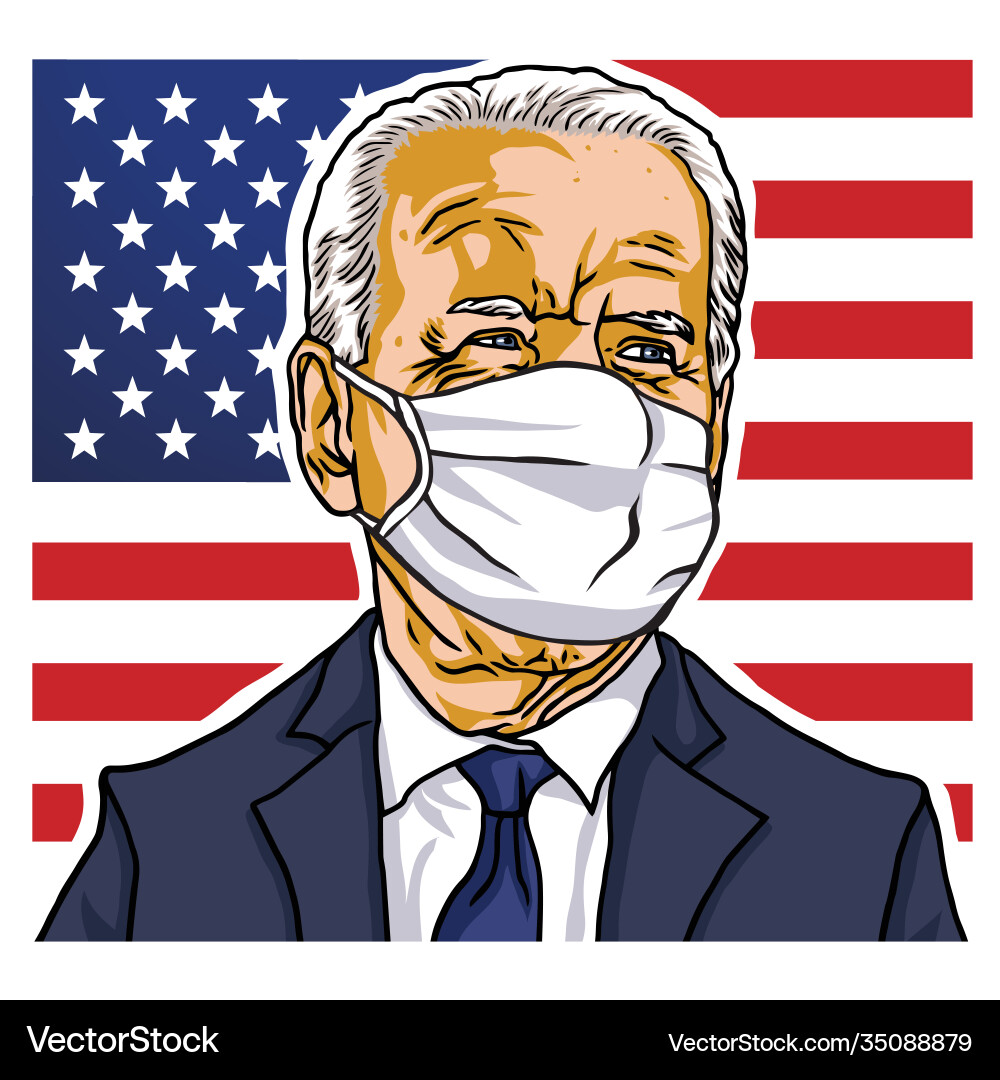 Joe Biden Portrait vector image