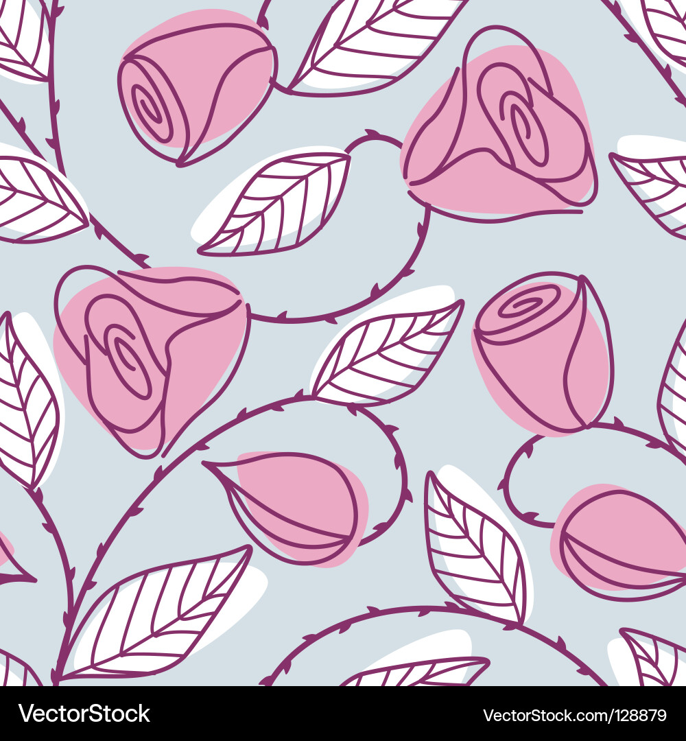 Romantic Floral Pattern Vector Image