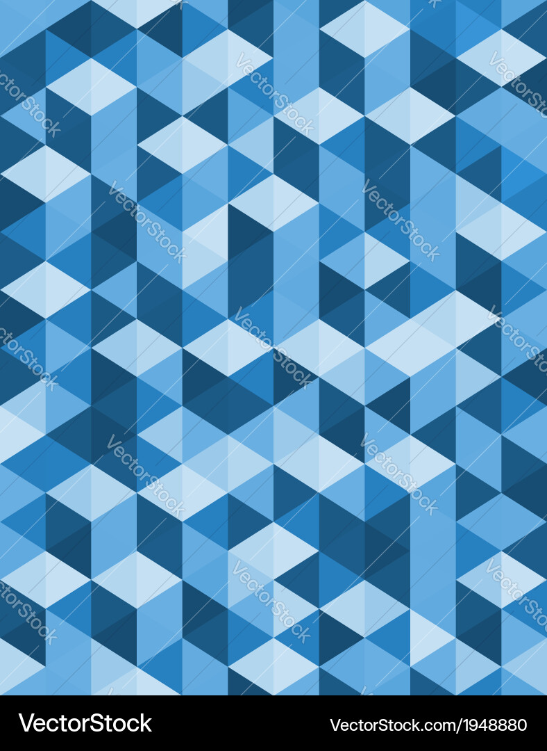 Blue Triangle Pattern Background Vector Image