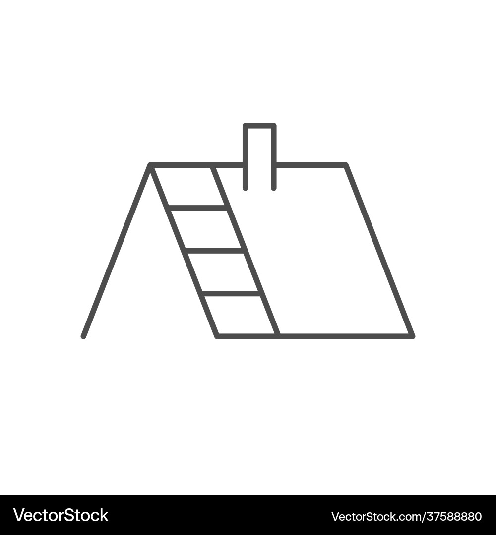 House roof line outline icon vector image