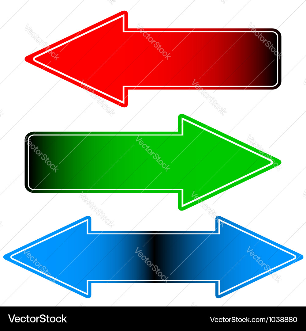 Three Arrows in Gradient vector image