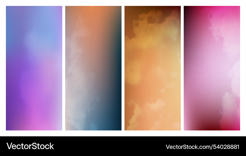 Modern colorful gradient background with clouds Modern colorful gradient background with clouds vector image