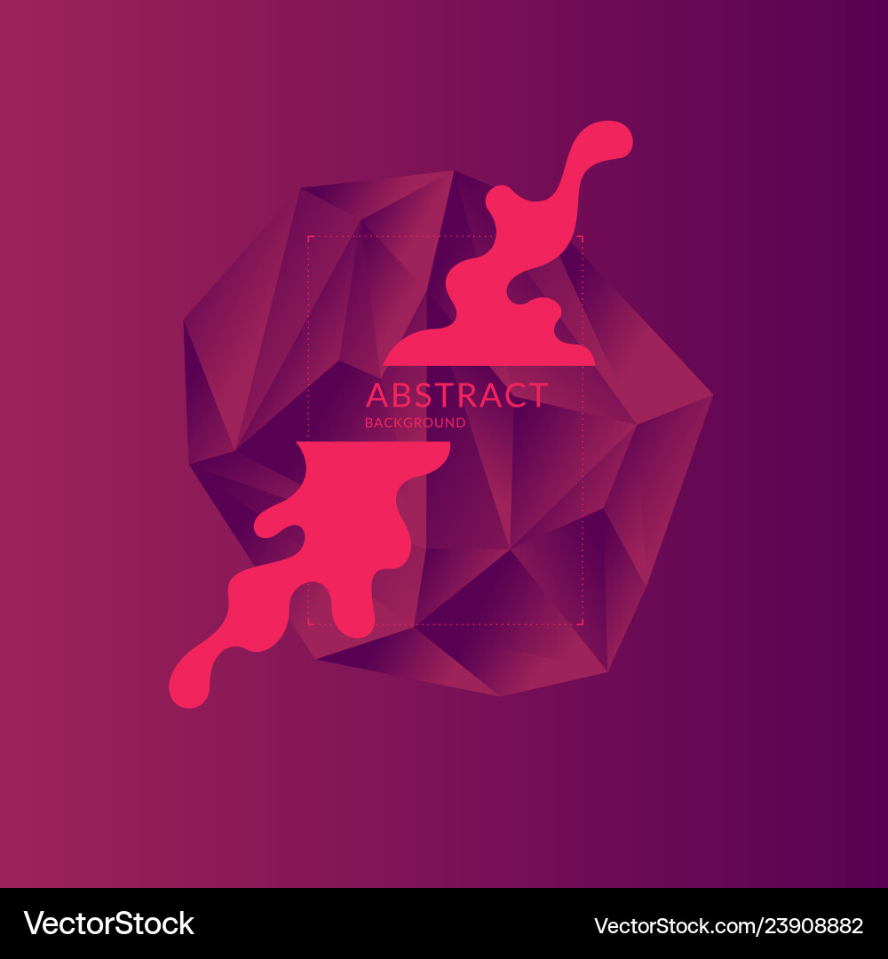 Abstract polygonal object and splashes Abstract polygonal object and splashes Vector Image