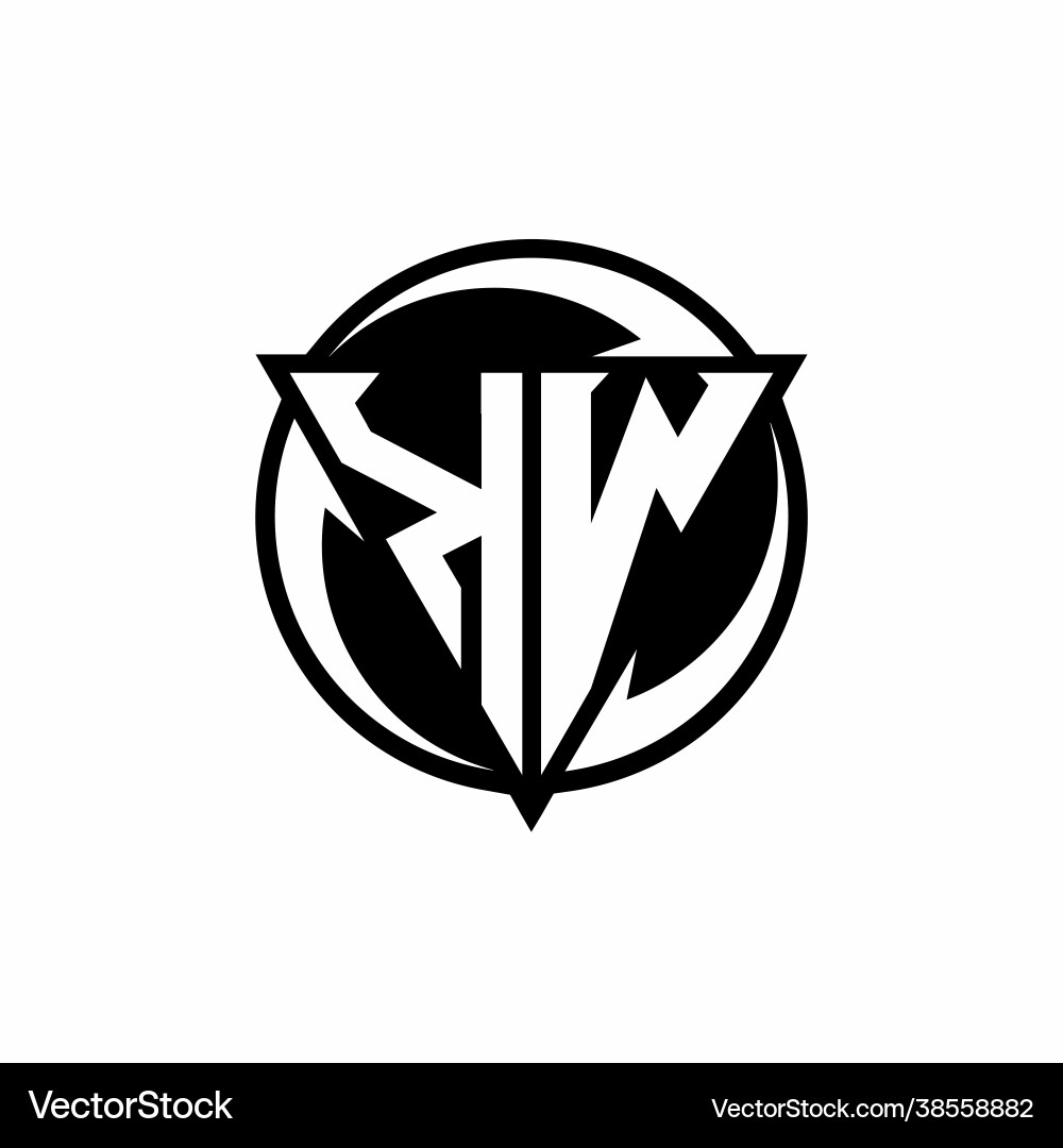 Kw logo monogram design template – Royalty-Free Vector | VectorStock, image size:1000x1080