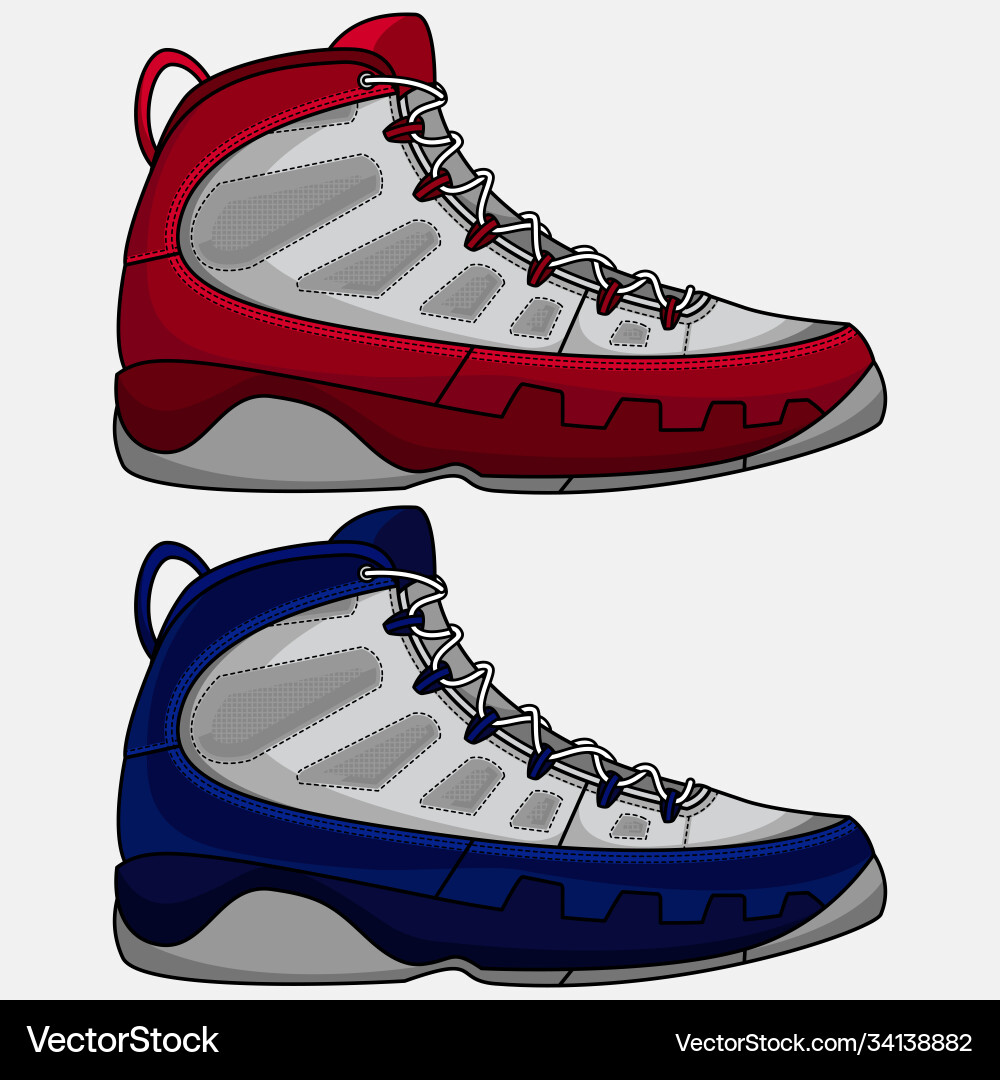 Stylish Basketball Shoes – Royalty-Free Vector | VectorStock, image size:1000x1080