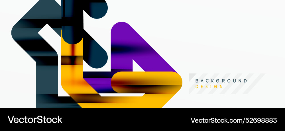 Abstract background - colorful lines composition vector image