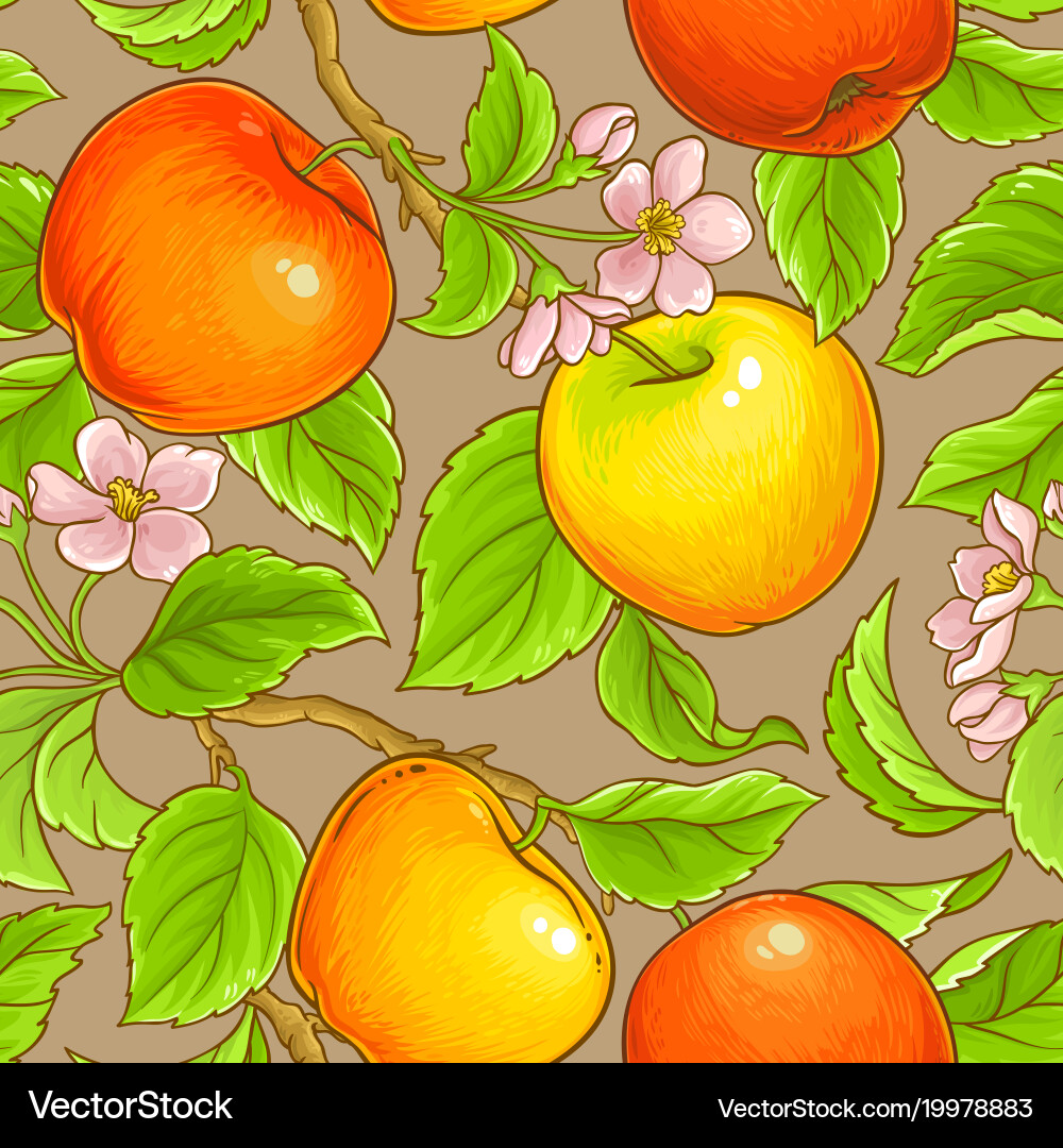 Apple Branch Pattern vector image