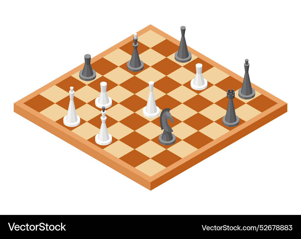 Board game flat isometric view isolated colored Board game flat isometric view isolated colored vector image