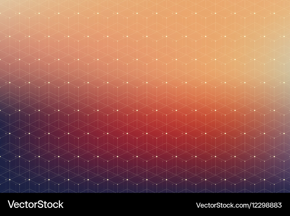 Geometric pattern with connected lines and dots Vector Image
