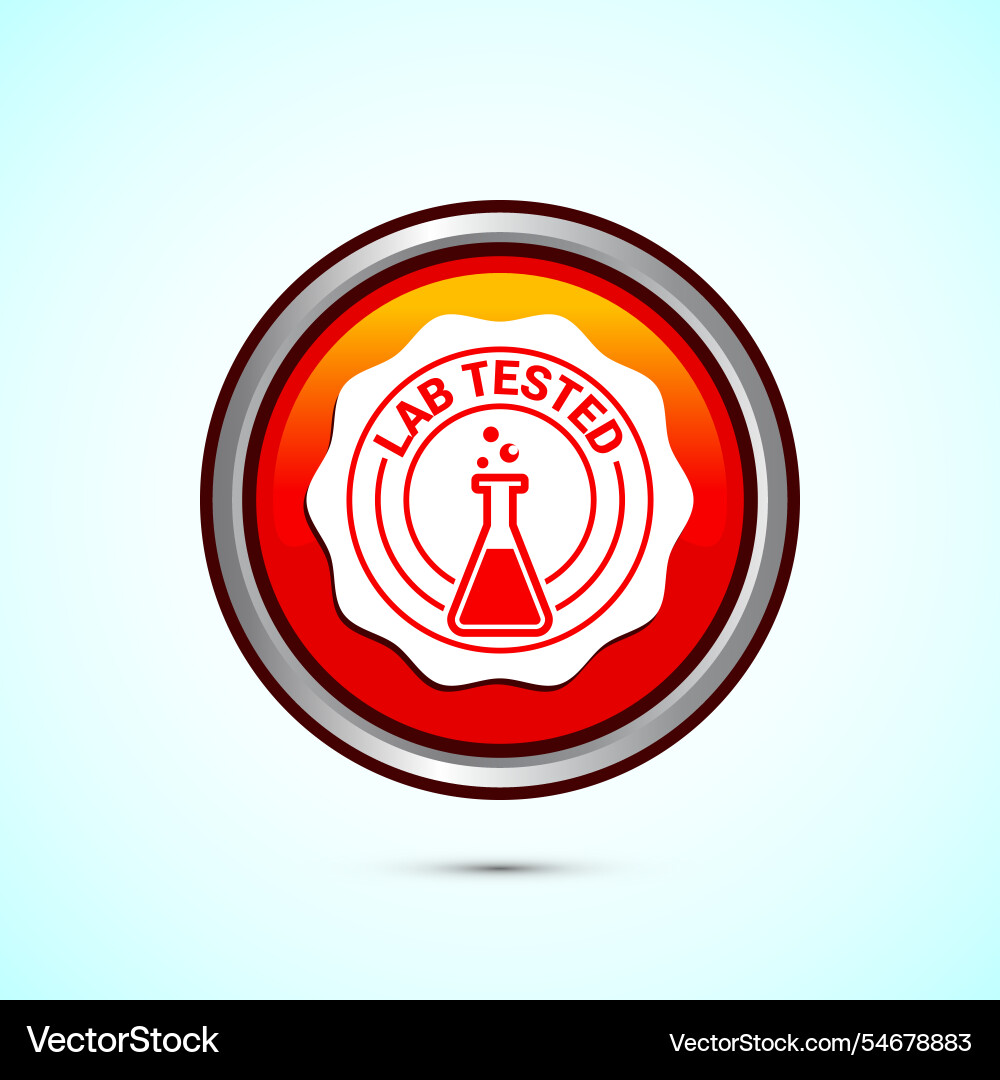 Lab tested icon laboratory testing product Lab tested icon laboratory testing product vector image