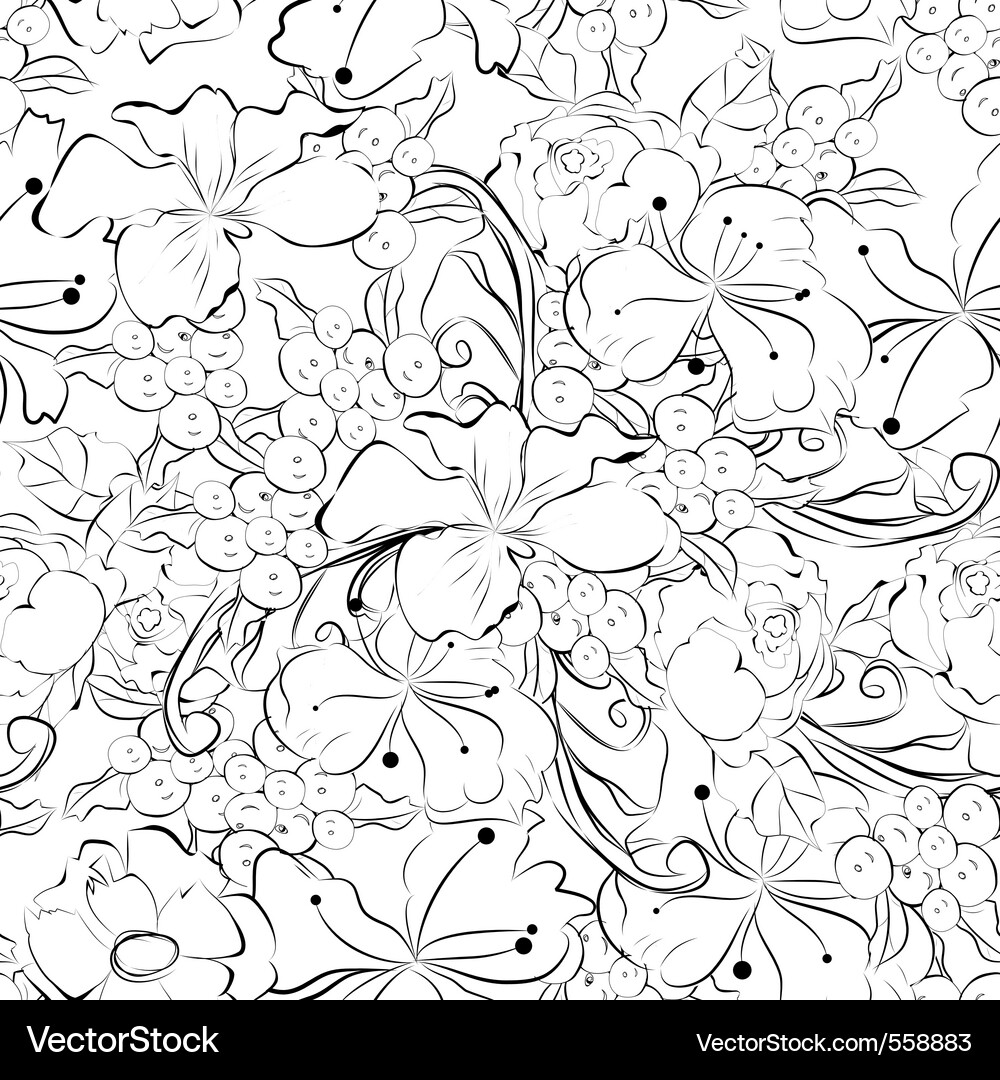 Monochrome seamless pattern Vector Image