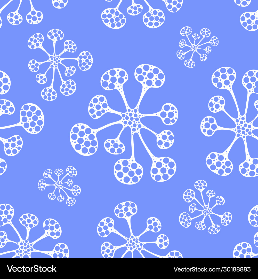 Seamless pattern cartoon bacteria biology Seamless pattern cartoon bacteria biology Vector Image