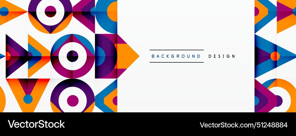 A colorful geometric pattern with arrows Vector Image