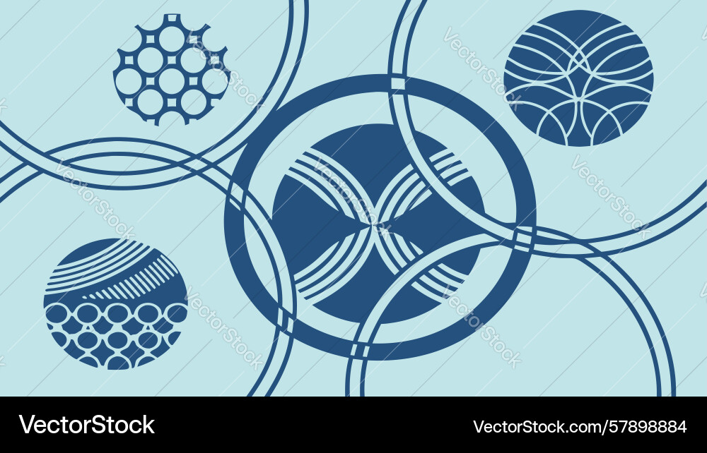 Abstract circular patterns harmonious design vector image