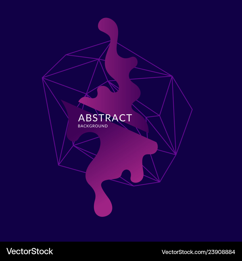 Abstract polygonal object and splashes Abstract polygonal object and splashes Vector Image