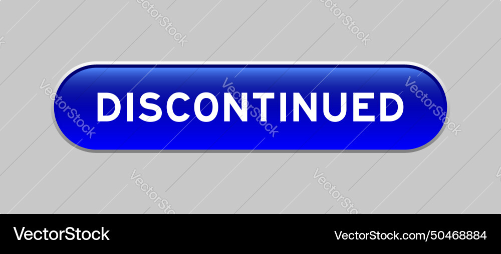 Blue color capsule shape button with word Blue color capsule shape button with word vector image