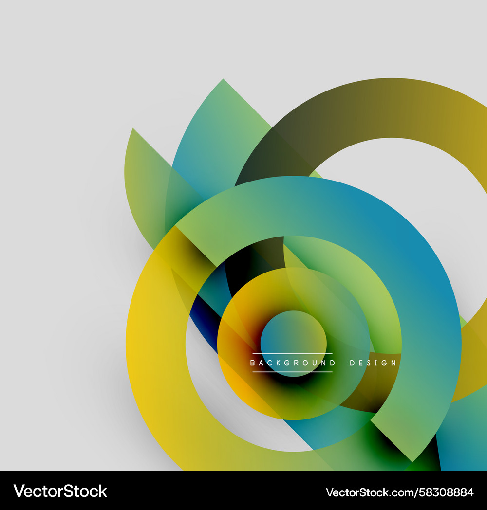 Dynamic Colorful Circular Layers Vector Image