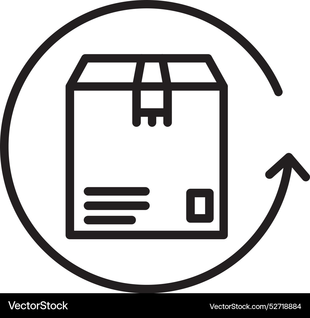 Return box line icon design Vector Image