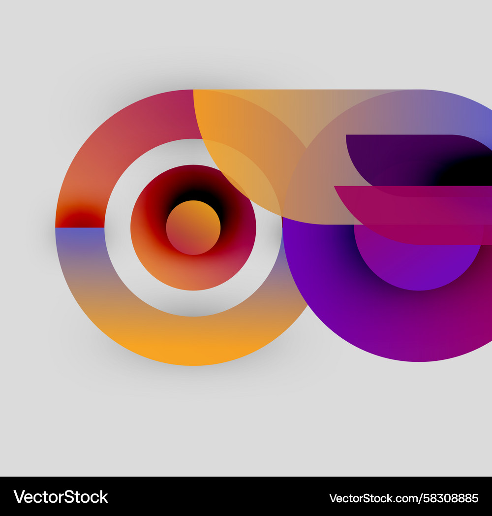 Abstract Overlapping Circles Vector Image