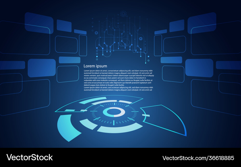 Abstract technology ui futuristic concept hud Abstract technology ui futuristic concept hud vector image