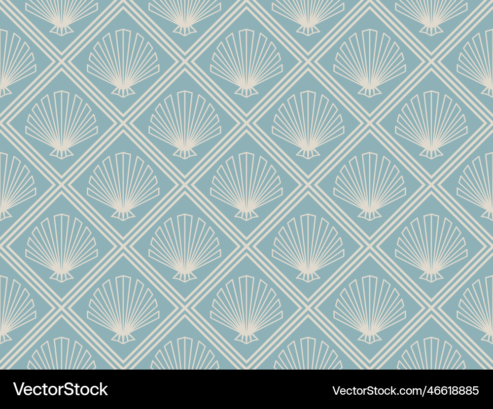 Art Deco Shell Pattern vector image