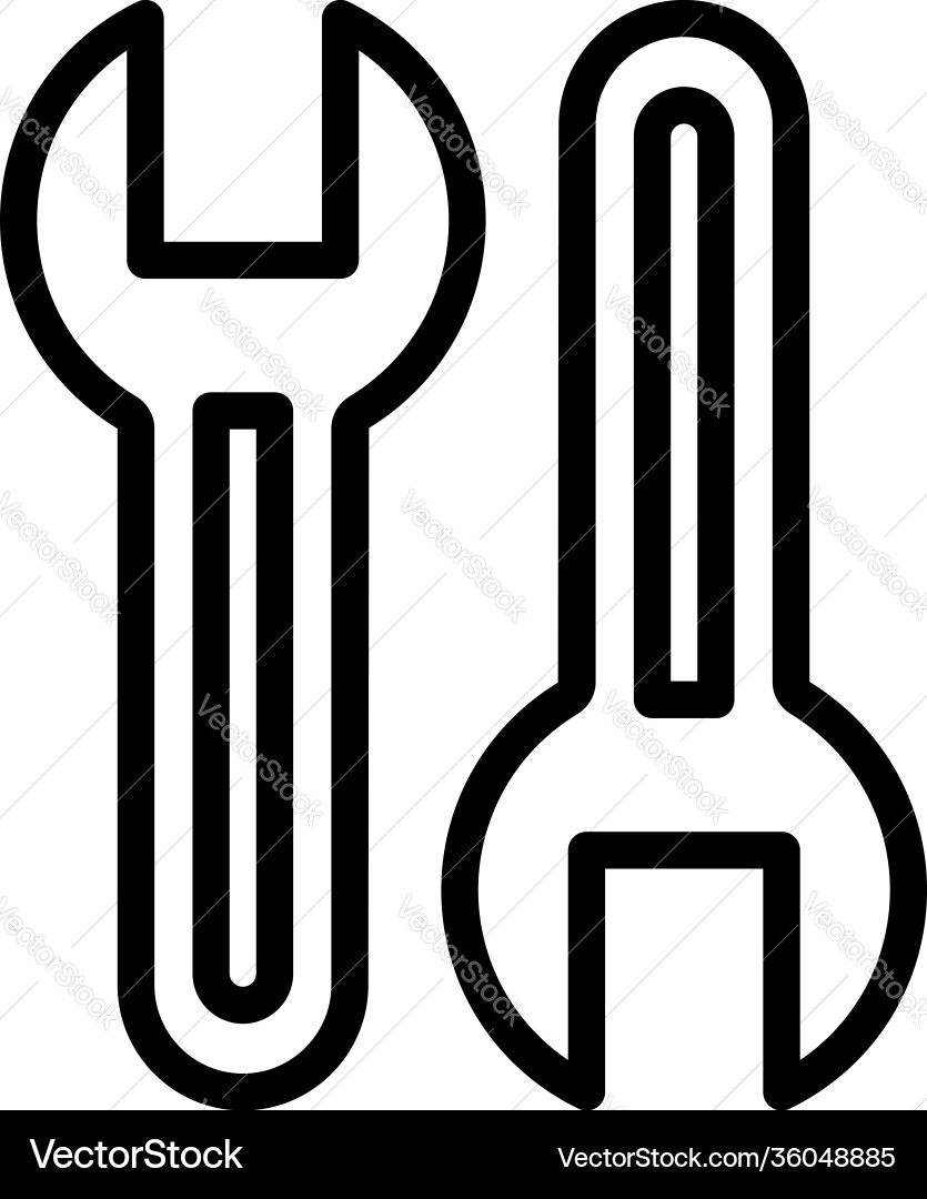 Builder keys icon outline style Builder keys icon outline style vector image