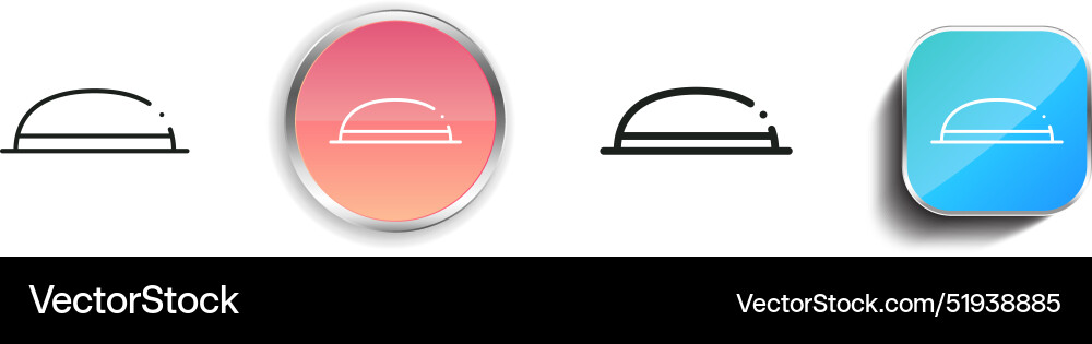 Bump icon thin linear regular and button style vector image