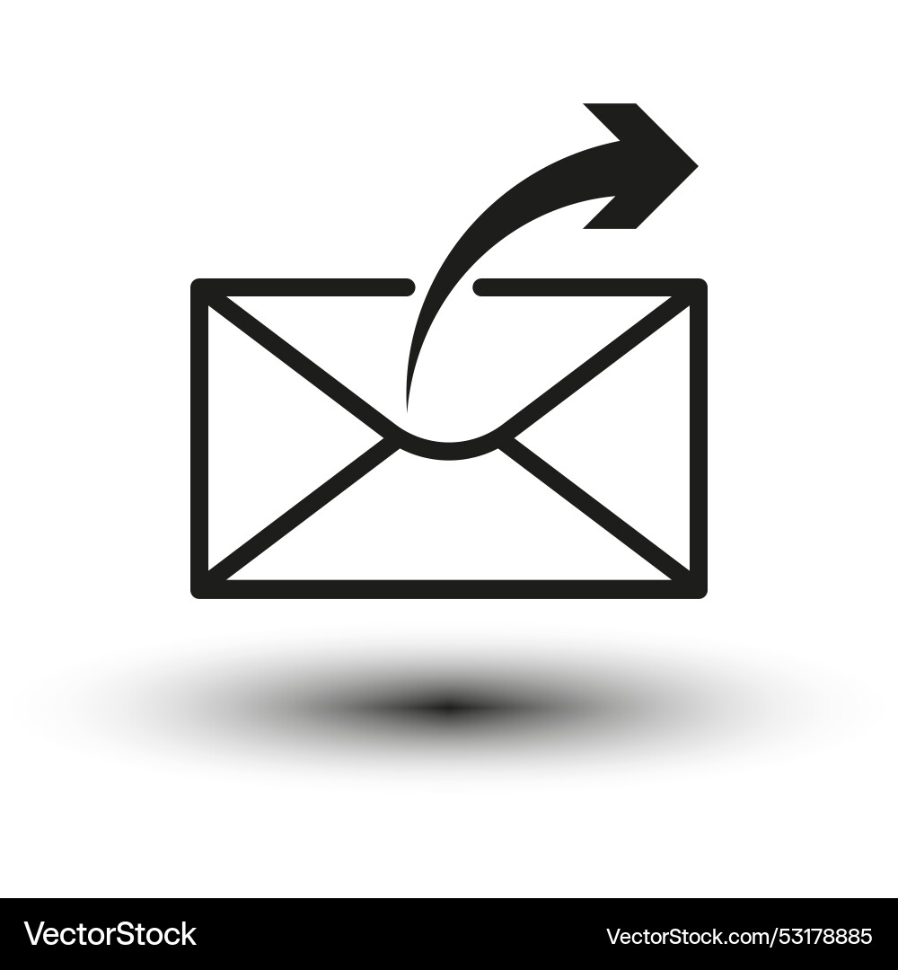 Email envelope return icon outbound message Email envelope return icon outbound message Vector Image