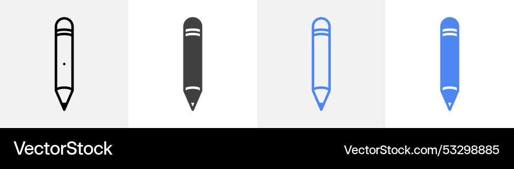Pencil icon set use for web ui or app Vector Image