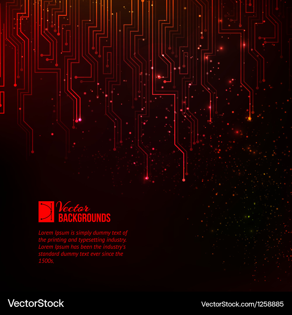 Red Circuit Background vector image
