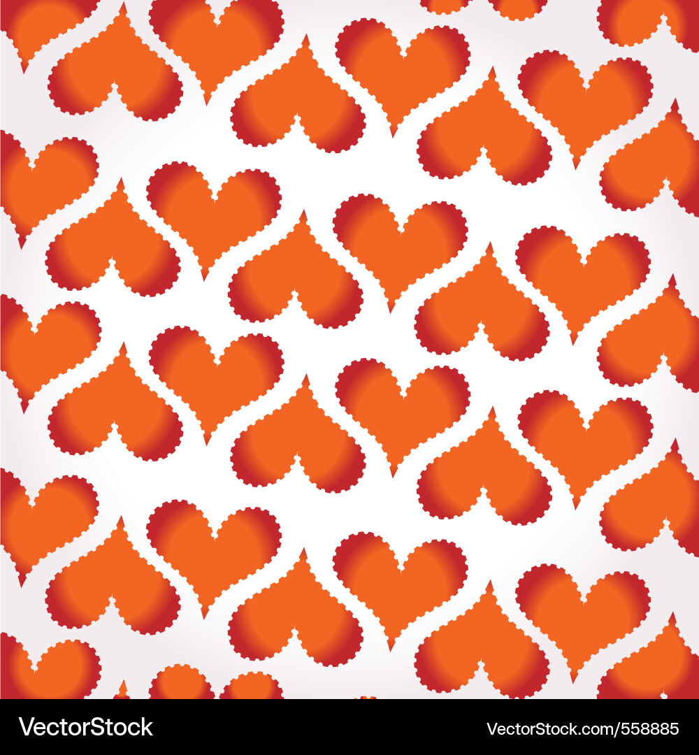 Red Heart Pattern vector image