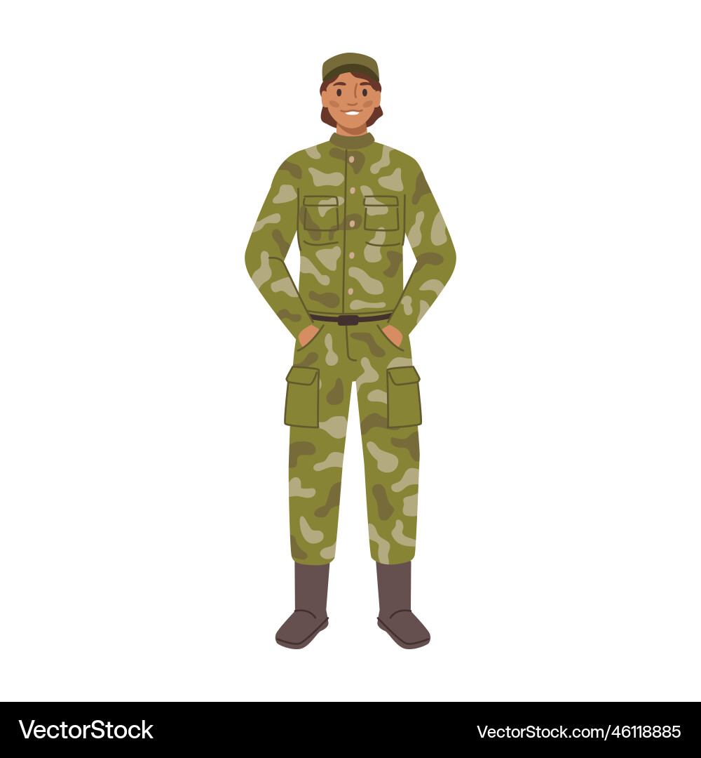 Soldier infantry service woman Soldier infantry service woman vector image