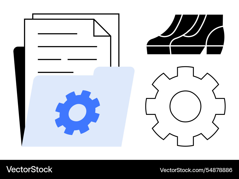 Document management and workflow automation Document management and workflow automation vector image