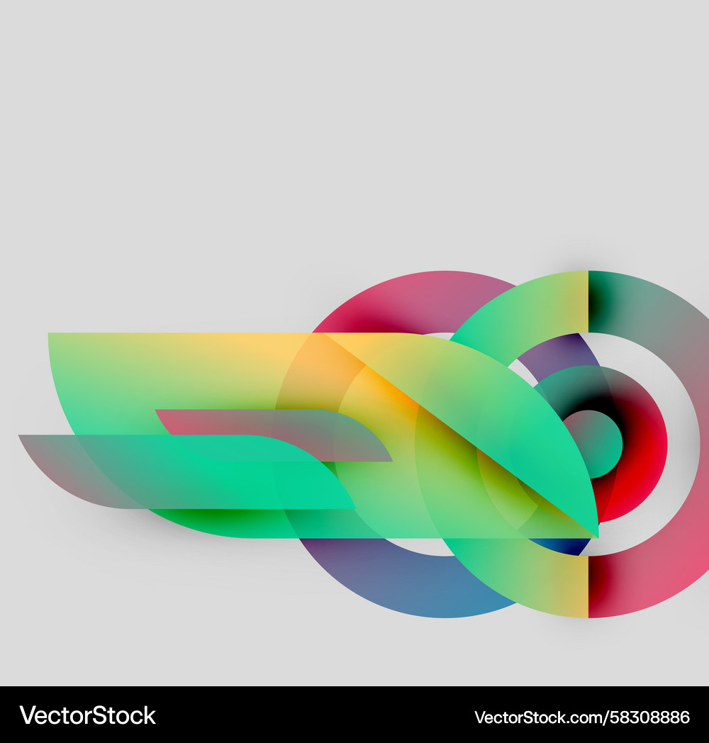 Dynamic Overlapping Shapes Vector Image
