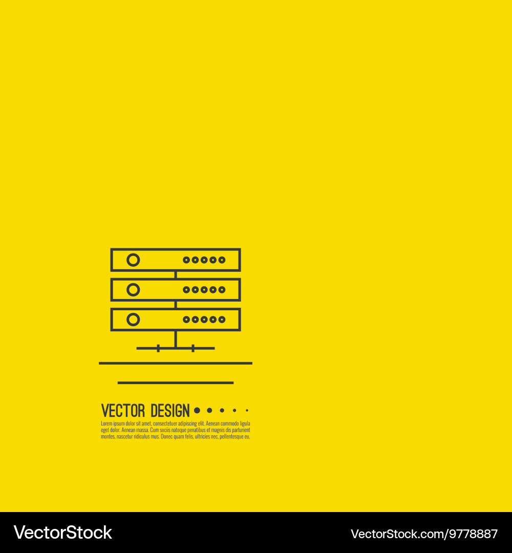 Abstract background with a network server vector image