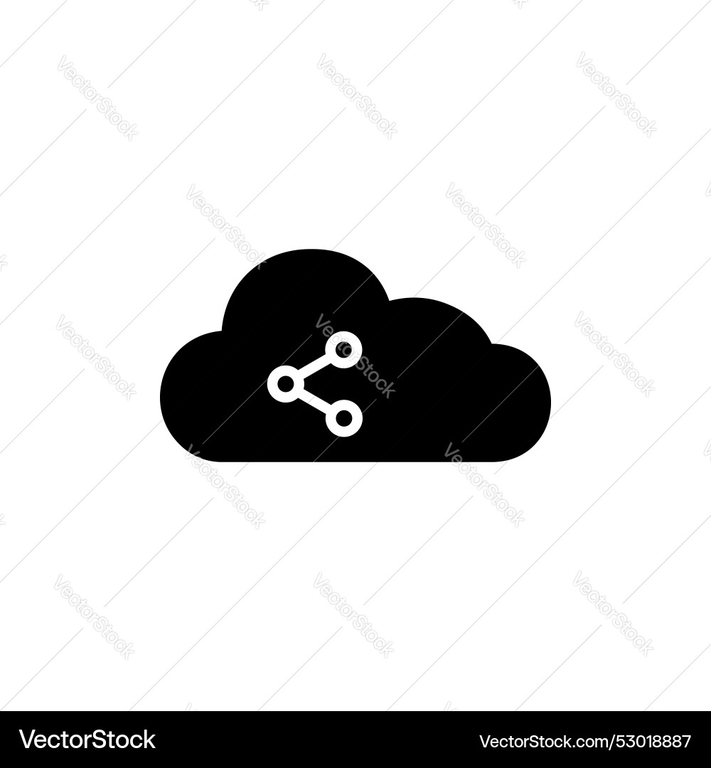 Cloud share icon set data sync to storage Cloud share icon set data sync to storage vector image