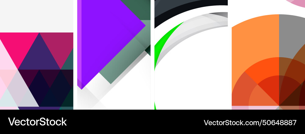 Minimal geometric abstract background with circles Vector Image