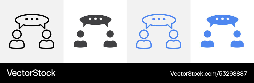 People talking icon set use for web ui or app People talking icon set use for web ui or app Vector Image