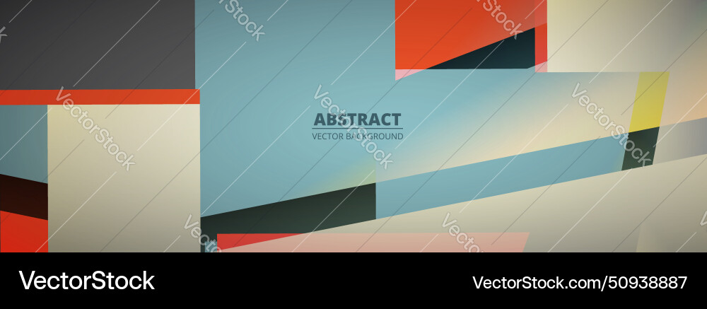 Retro abstract background with colored geometric Vector Image