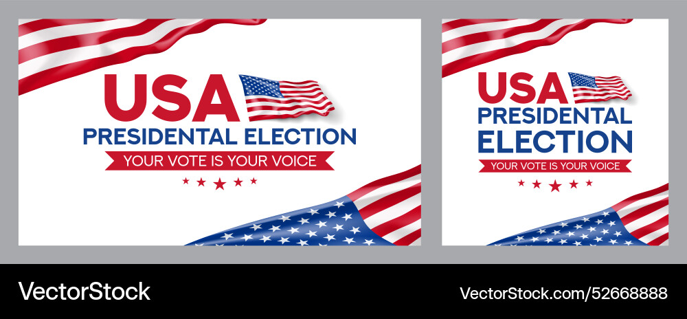 2024 US Presidential Election Banners Vector Image