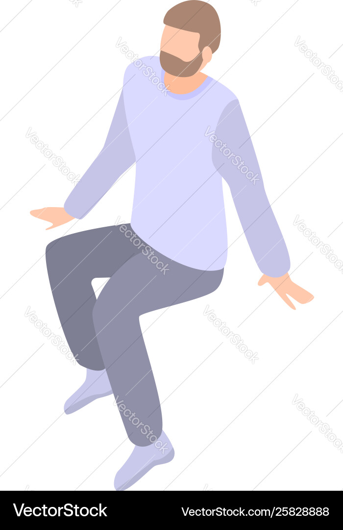 Man jump up icon isometric style Vector Image