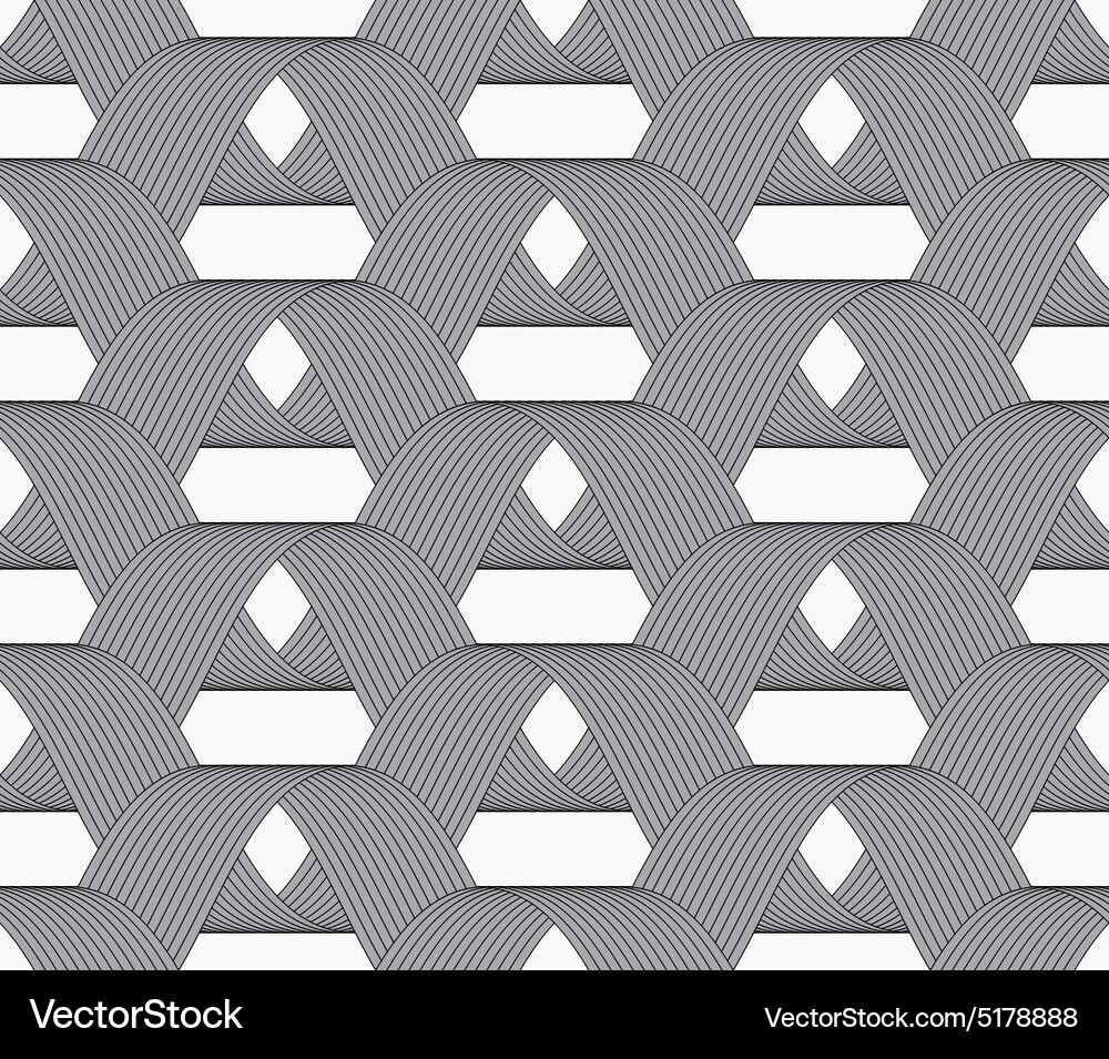 Ribbons intersecting waves pattern Vector Image