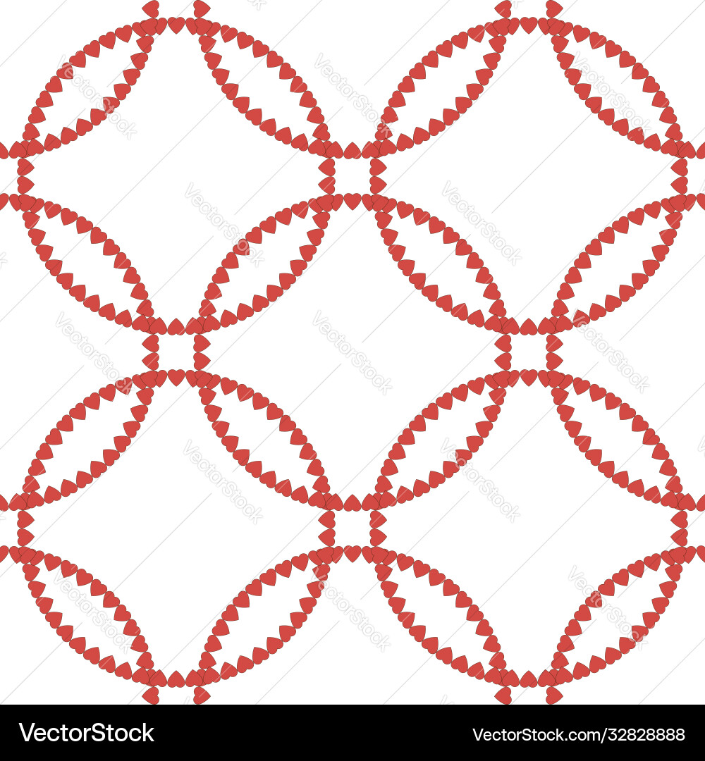Seamless background round frames red Vector Image