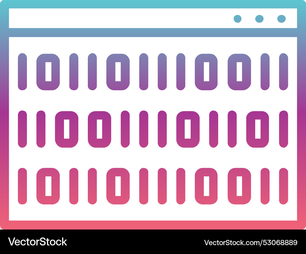 Binary code line gradient design Vector Image